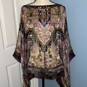Etro Milano 100% Italian Silk Tunic Blouse